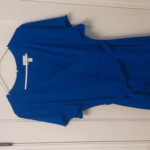 Blue wrap dress
